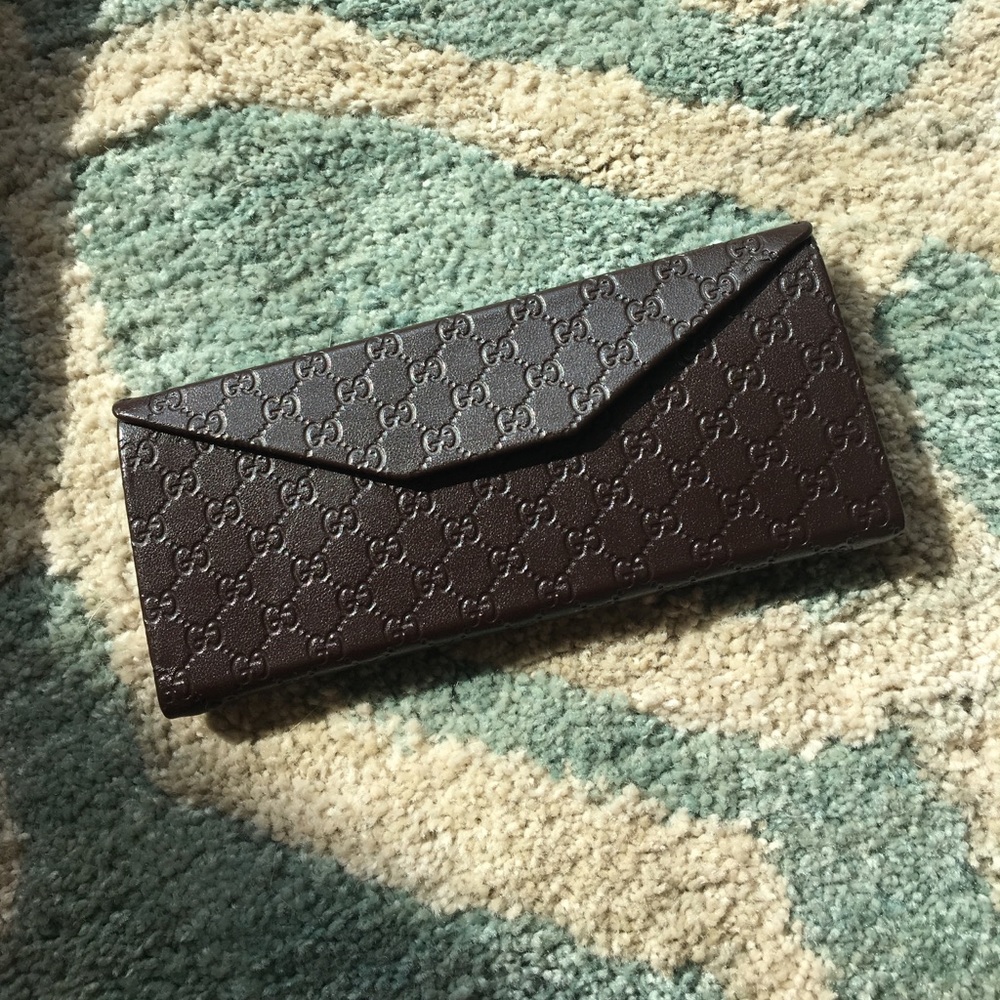 Gucci GG embossed envelope glasses case