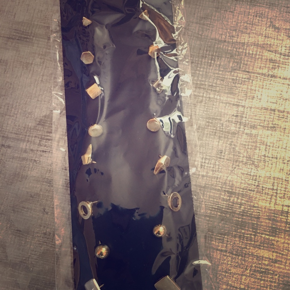 Geometric Earrings Studs! 9 pairs! Gold Brand New!