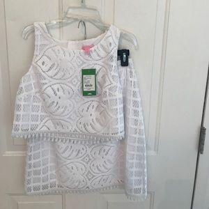 Lilly Pulitzer Reid crop top and skirt set