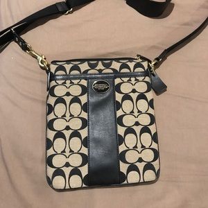 COACH black/ran cross body bag