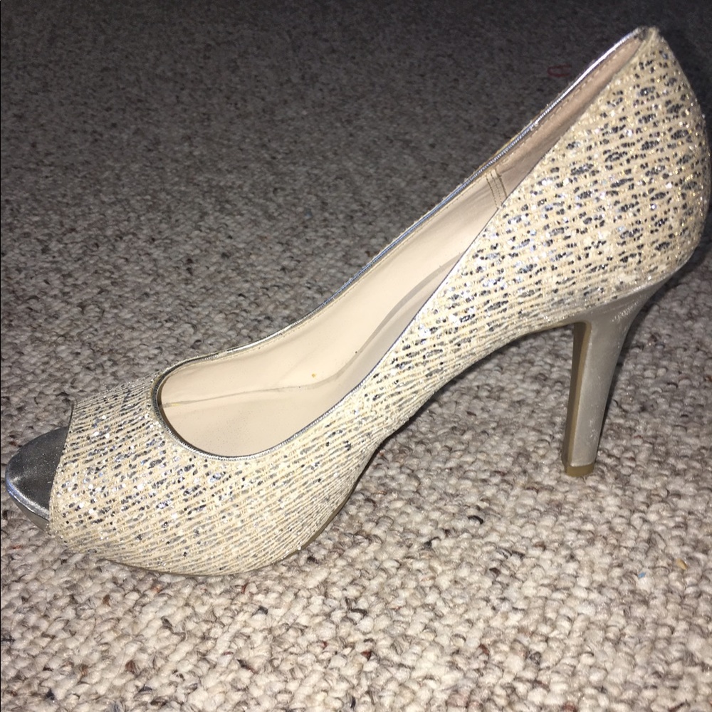 Silver Audrey Brooke Heels- Size 9