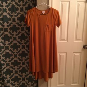 Lularoe "Burnt Orange" xs Carly dress 🍊