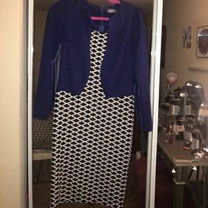 Blue and black checkered dress size medium