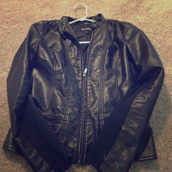 Express Faux  Leather Jacket - Picture 1 of 3