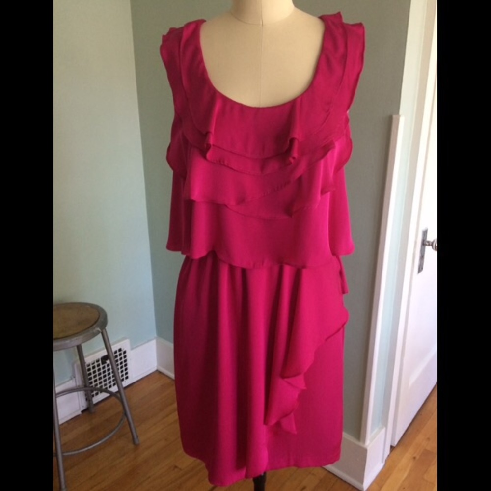 Gorgeous fuchsia silk dress