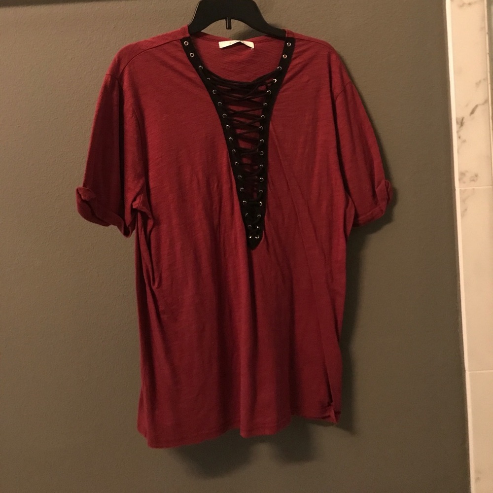 Lace up shirt/dress