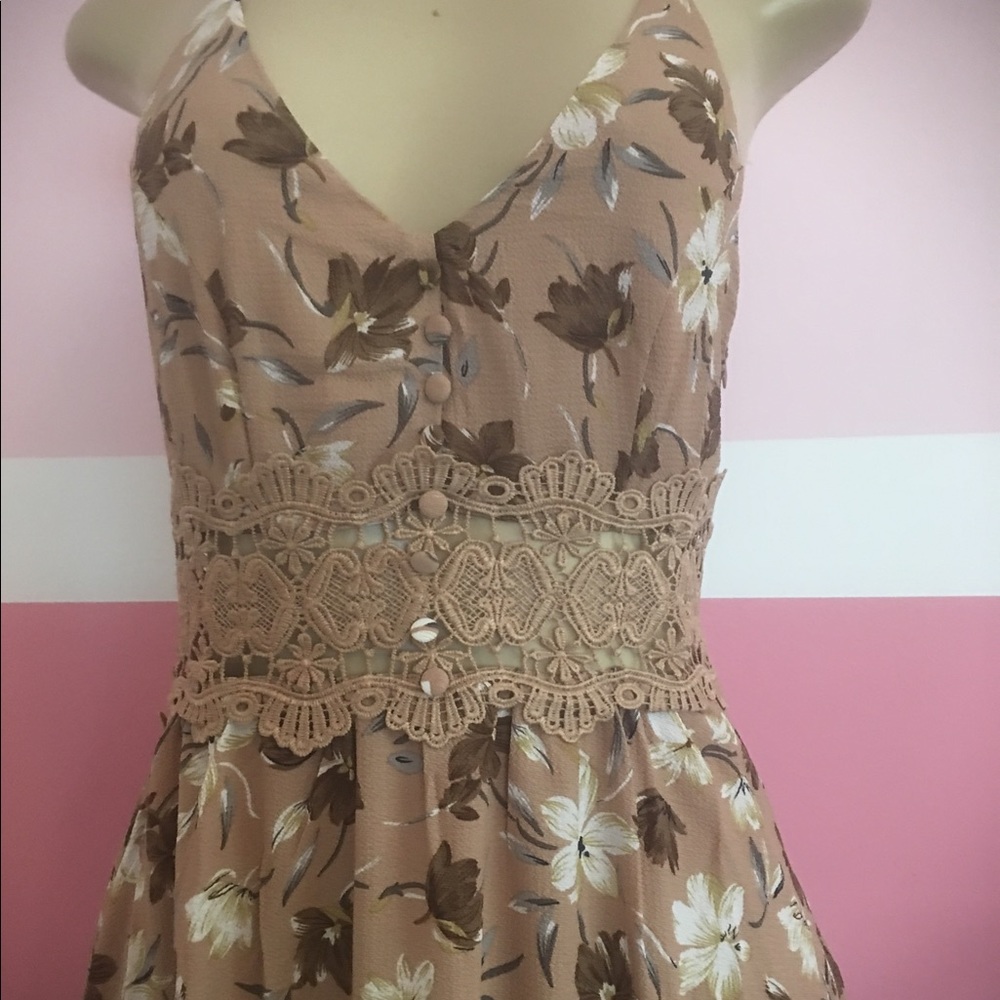 T-Back Floral Long Maxi Dress Lace - Picture 3 of 8