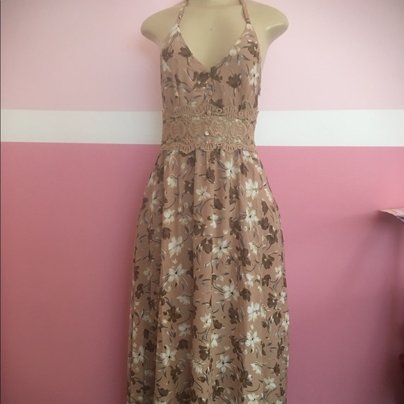 T-Back Floral Long Maxi Dress Lace - Picture 7 of 8