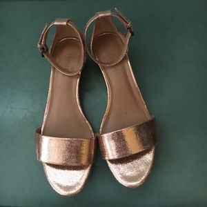 Rose Gold J Crew Sandals