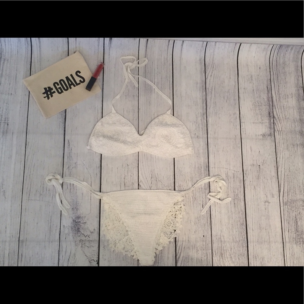 White Crochet Bikini