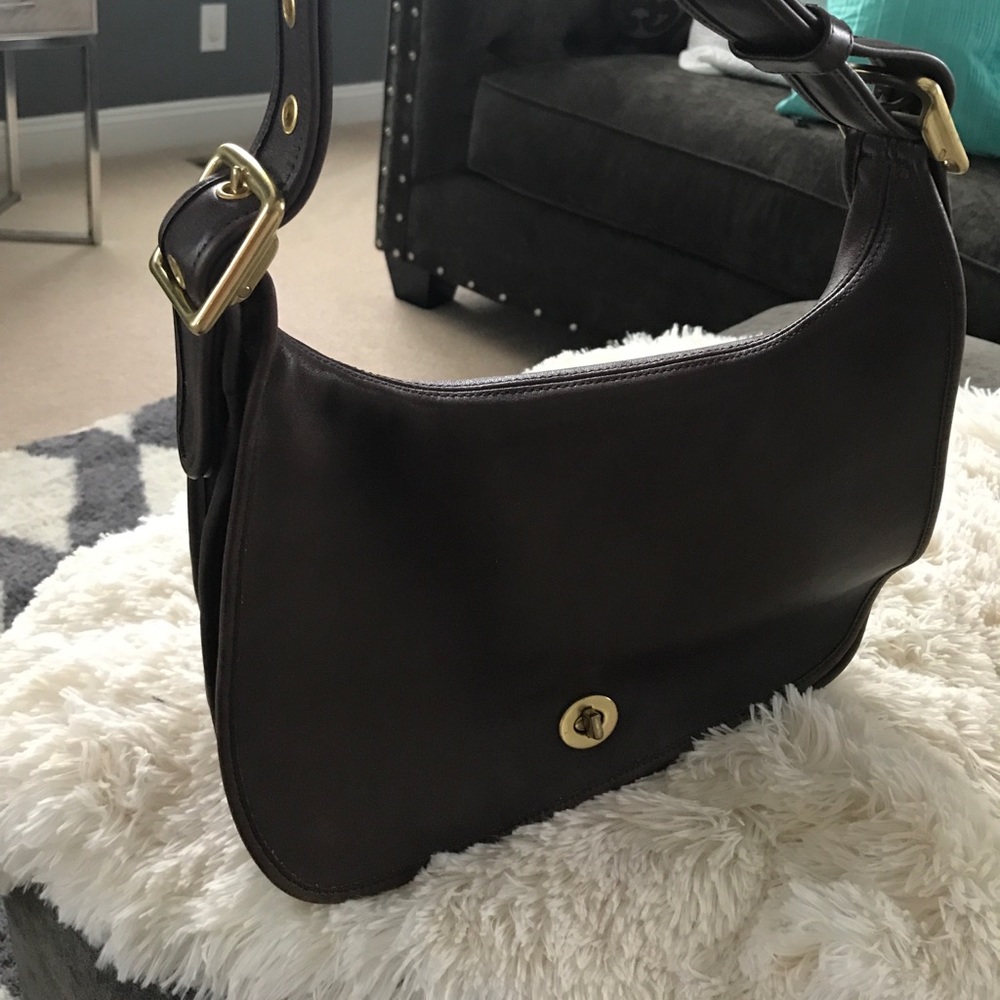 Coach Chocolate Brown Leather shoulder bag