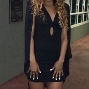 Caped- black dress