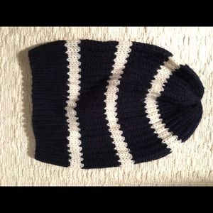 Slouchy striped beanie