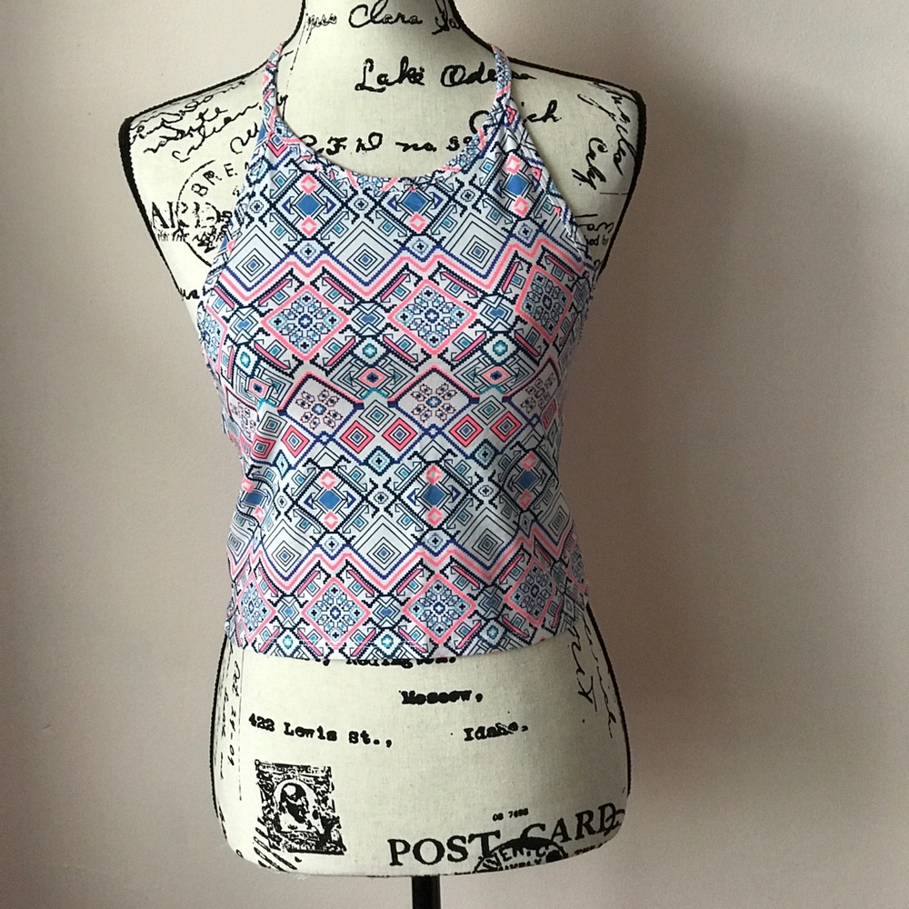 Aeropostale Multi Color Halter Top. Size Large