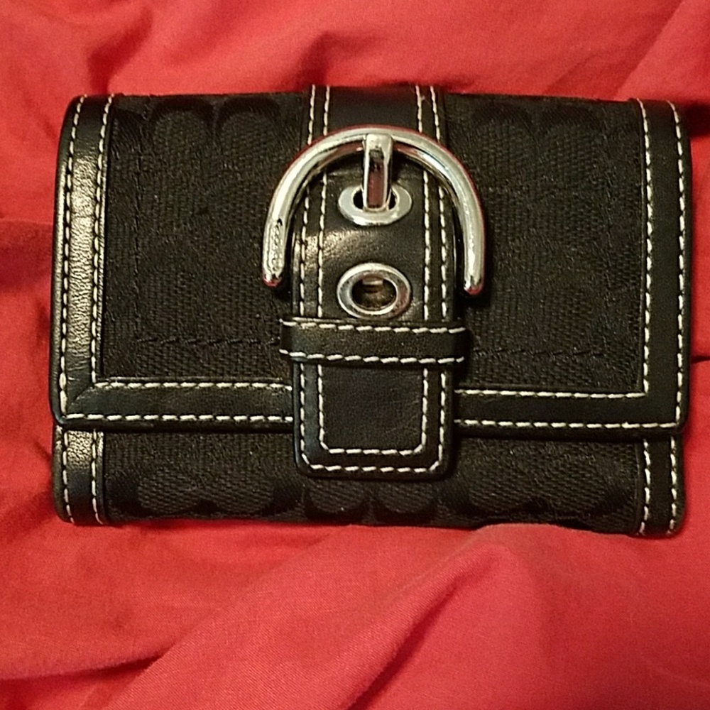 Small black Coach wallet