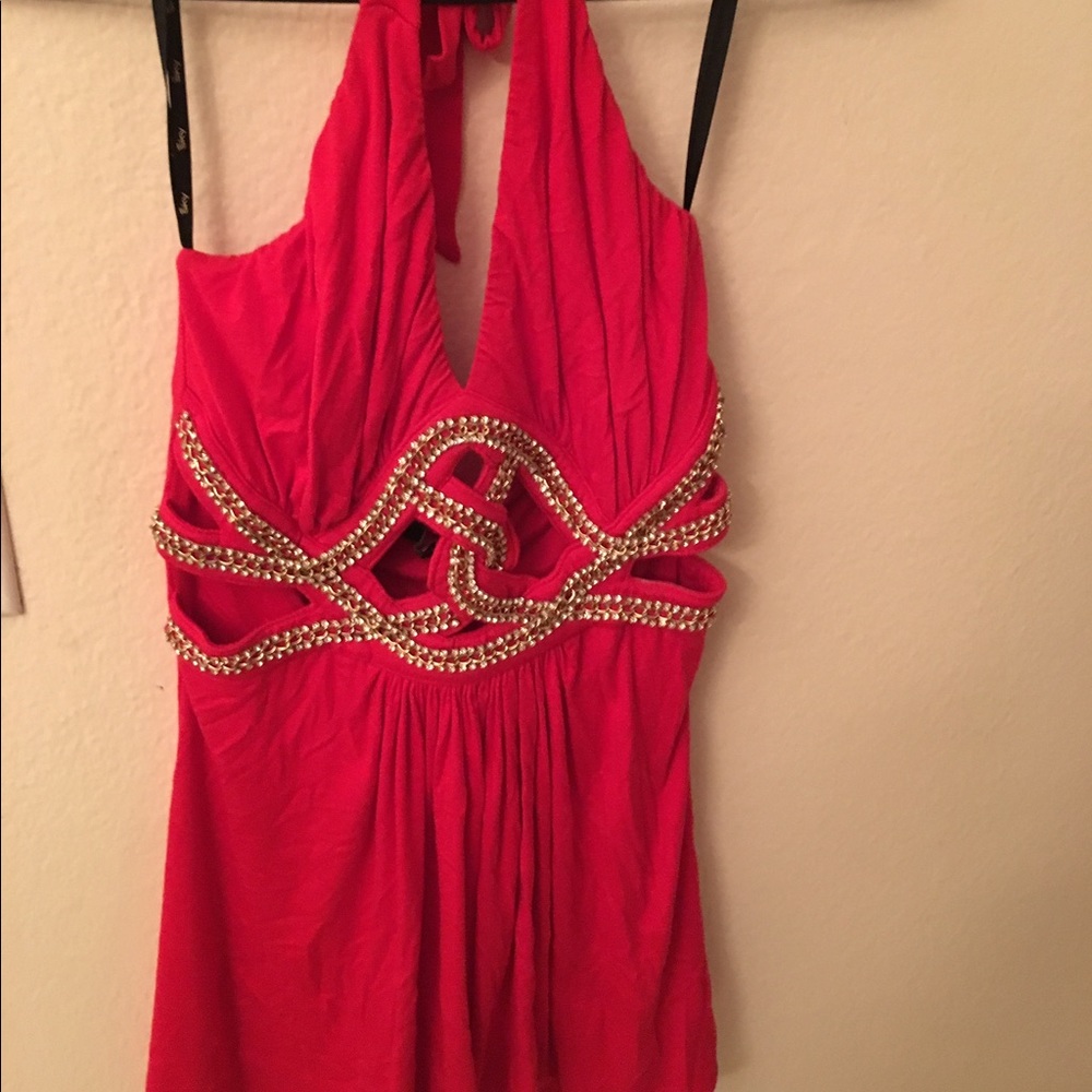 Sky red top