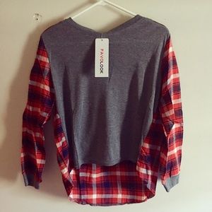 *New* Fall 2017 Plaid Thin Sweatshirt Pullover