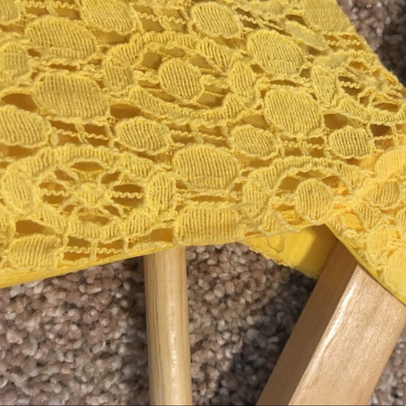 NY & Company Yellow Lace Dress - Picture 4 of 4