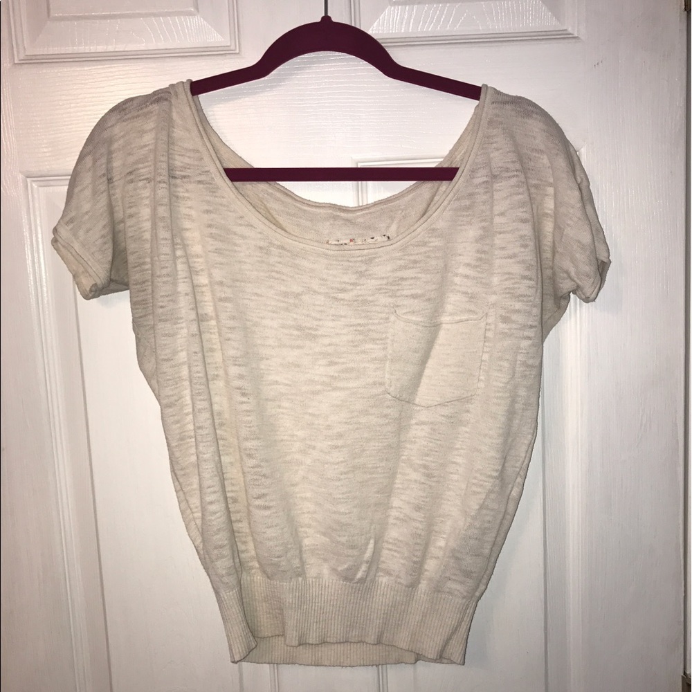 Cream/White Top from Garage with front Pocket