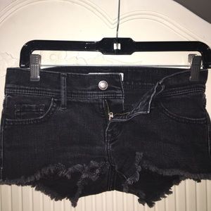 Faded black Hollister jean shorts