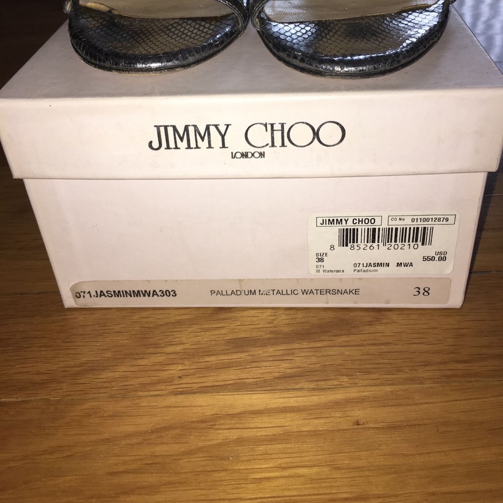 Jimmy Choo Palladium Metallic Watersnake 071Jasmin - Picture 3 of 3