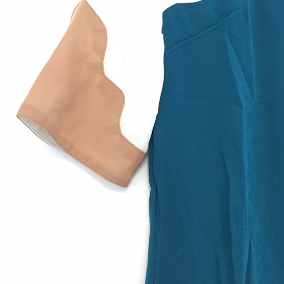 NWOT Z&I Green Contrast Doll Collar Dress - Picture 4 of 6