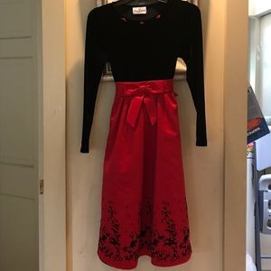 Girls red and black dress