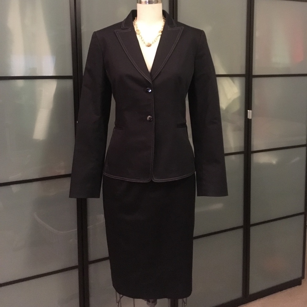 Navy blue suit