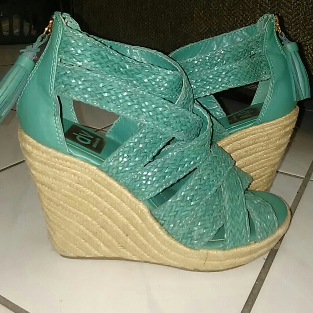 Teal Dolce Vita Sandal Wedges