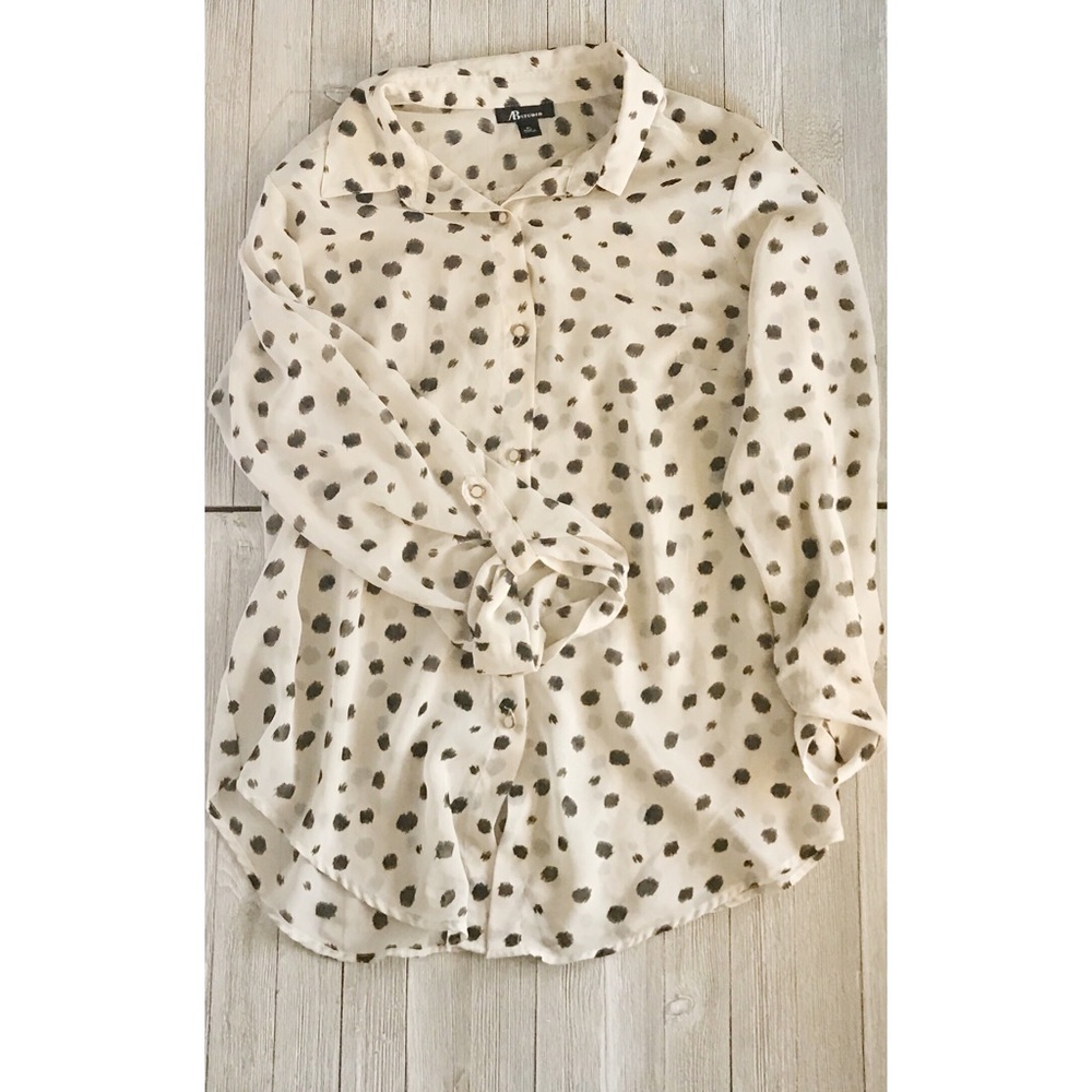 Black and White Polka Dot Blouse