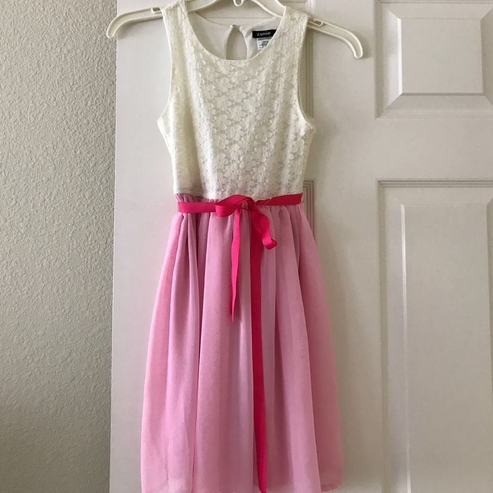 Girls cream & pink dress sz 10/12 from Nordstrom