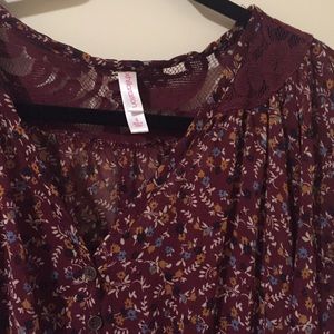 Maroon Floral Dress