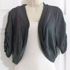 Gray short sleeve shrug