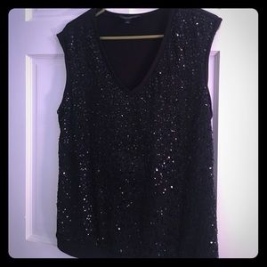 Black sequin top