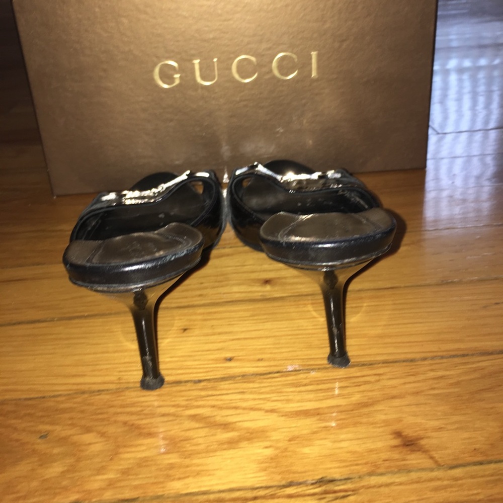 Gucci black Guccissma Patent Leather Heels - Picture 3 of 4