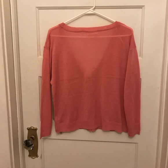 Adorable Pink Cardigan with Green Pockets🍃 - Picture 4 of 7