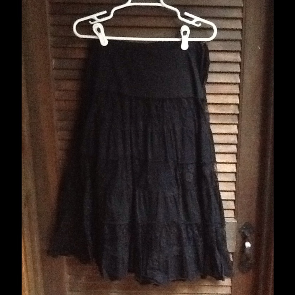 Jasmine KC Midi/Long Lace Black Skirt