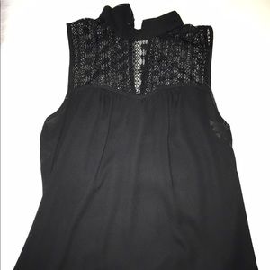 Lace High Neck Top