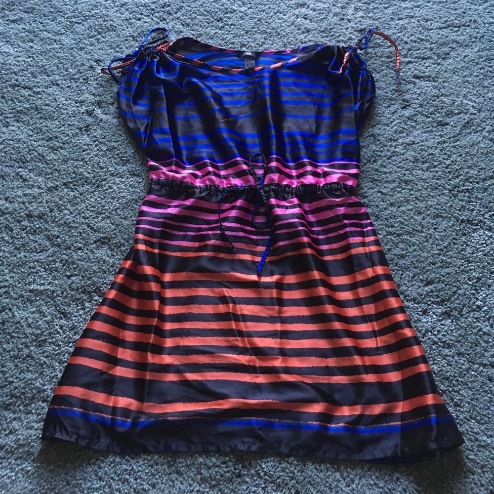 H&M Silk Stripe Dress Size 2