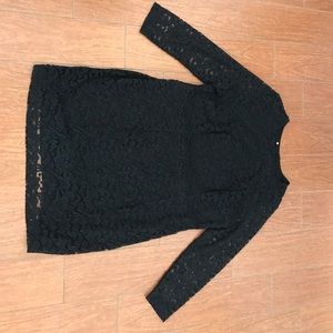 Black dress with open back