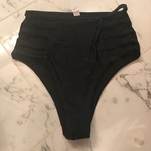 Never worn high waisted bikini bottoms