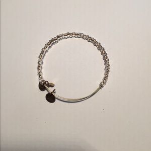 Alex And Ani clear beaded bracelet. Gold tone