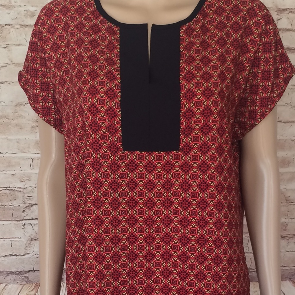 • Pleione• Shift V Neck Shift Boho Floral Dress