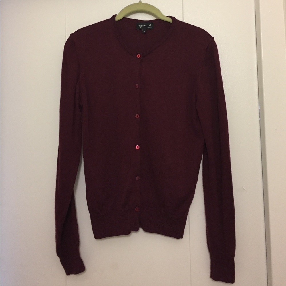 Burgundy cardigan