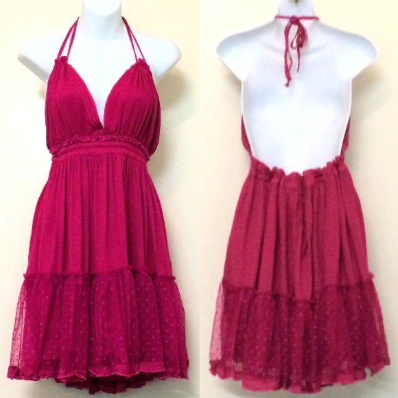 Swingy Halter Tie DRESS Tunic 100 Degrees Black - Picture 8 of 8