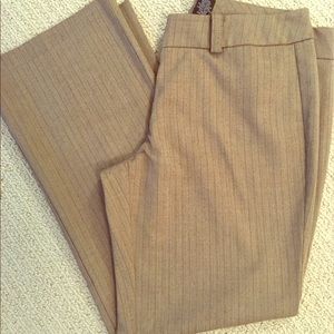 Tan stripes dress pants