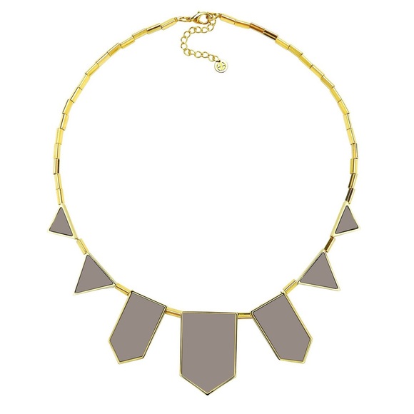 House of Harlow 1960 Jewelry - house of harlow • khaki leather station necklace