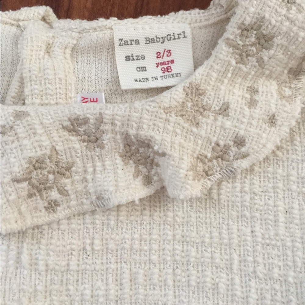 Zara BabyGirl Cream Dress - Picture 3 of 4