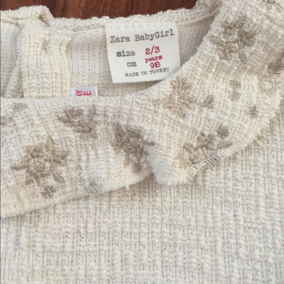Zara BabyGirl Cream Dress - Picture 3 of 4