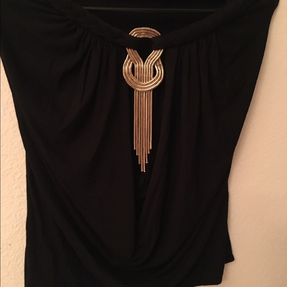 Sky black tube top